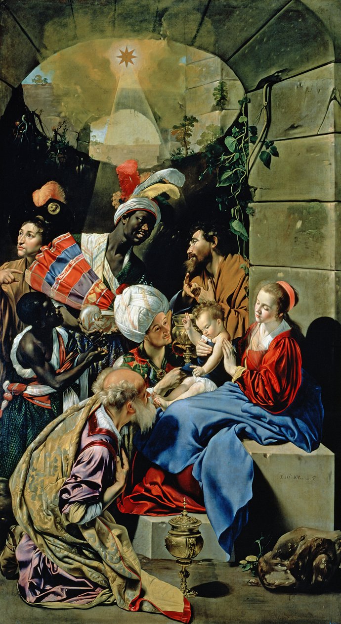 Kongernes Tilbedelse af Fray Juan Batista Maino or Mayno