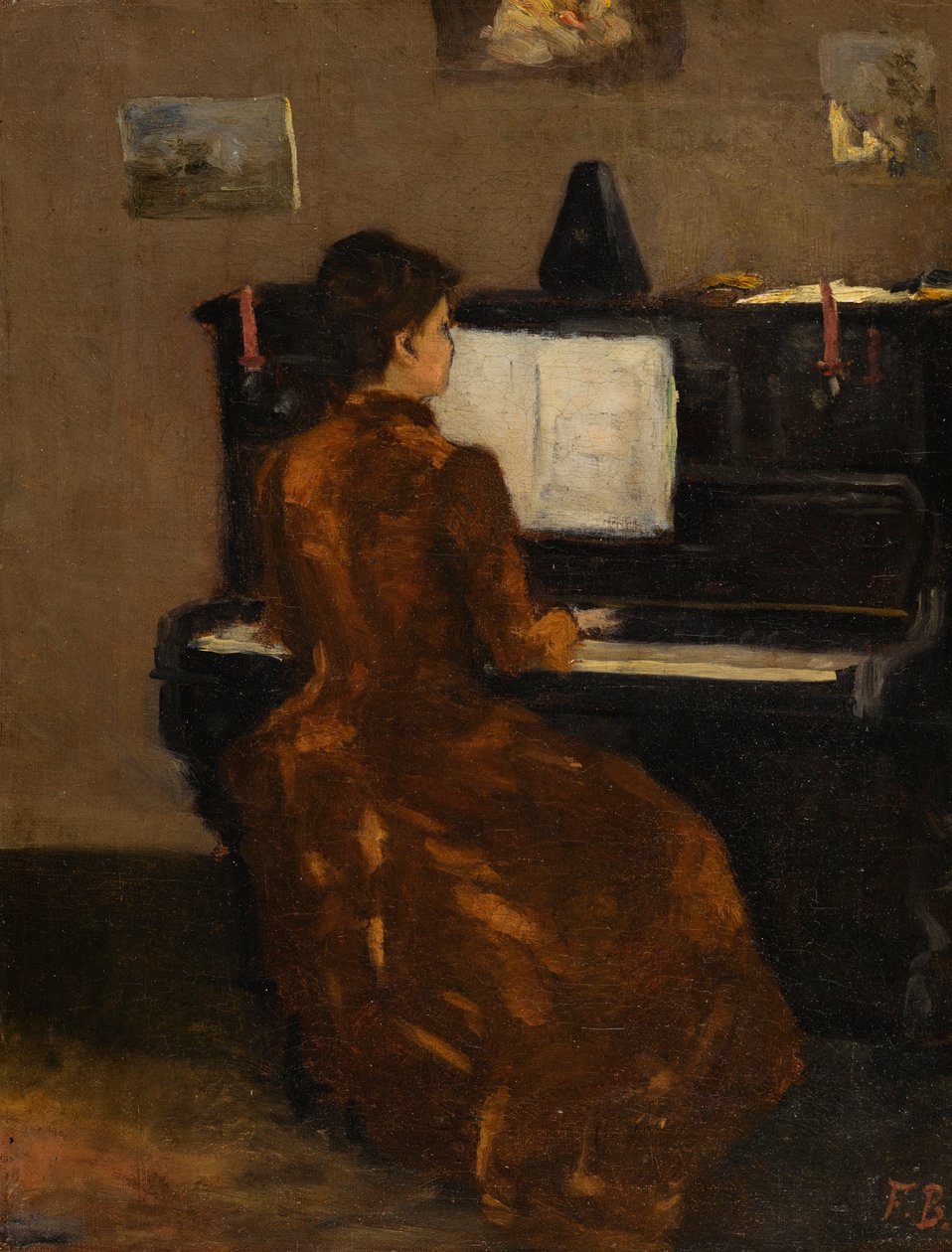 Fransk: Jeune fille au pianö af Frédéric Bazille