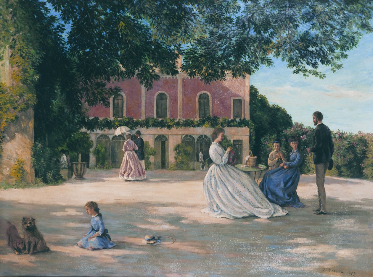 Fransk: La Terrasse de Méric af Frédéric Bazille