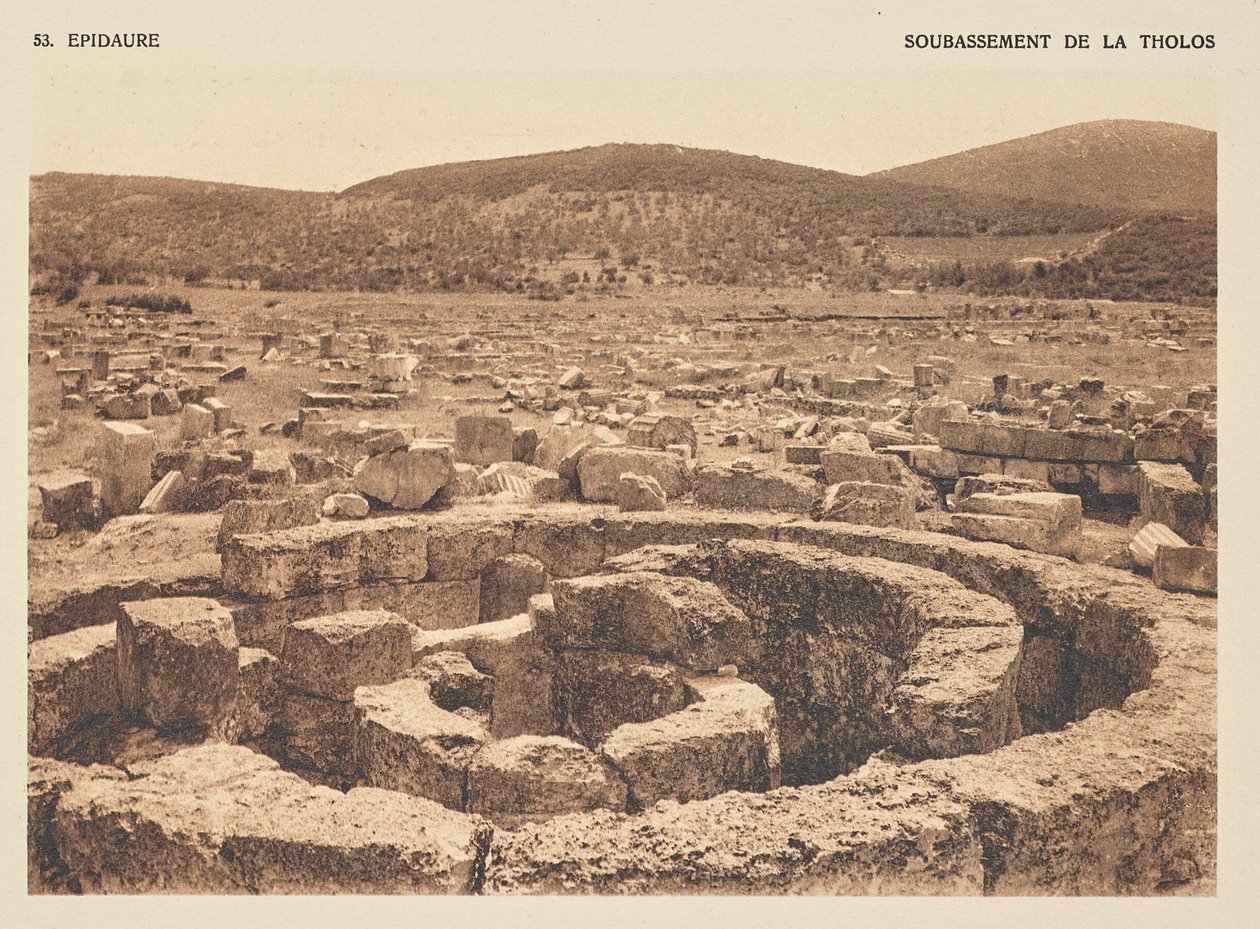 Epidaurus. Basen af Tholos af Frédéric Boissonnas