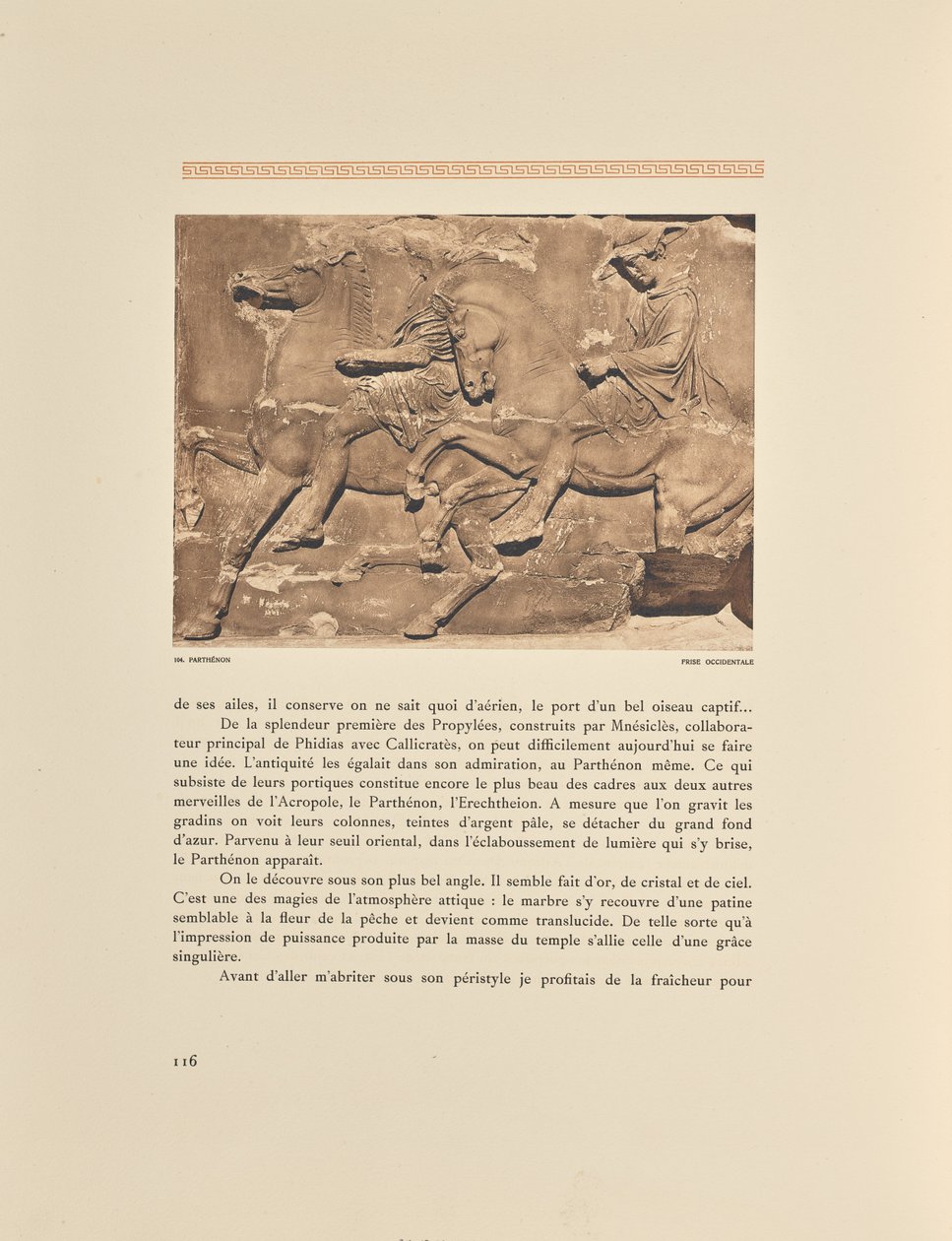 Parthenon. Vestlig frise af Frédéric Boissonnas