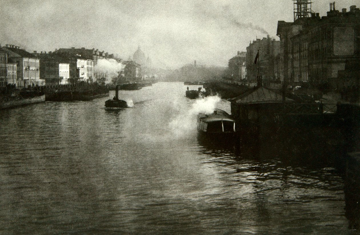 Fontanka-floden i Skt. Petersborg, Rusland, 1900-tallet af Fred Boisson