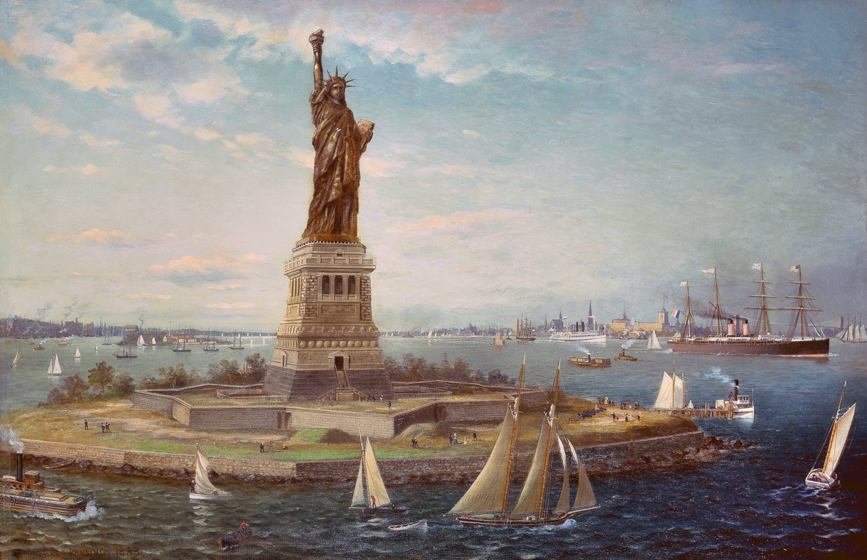 Liberty Island, New York Harbor, 1883 af Fred Pansing