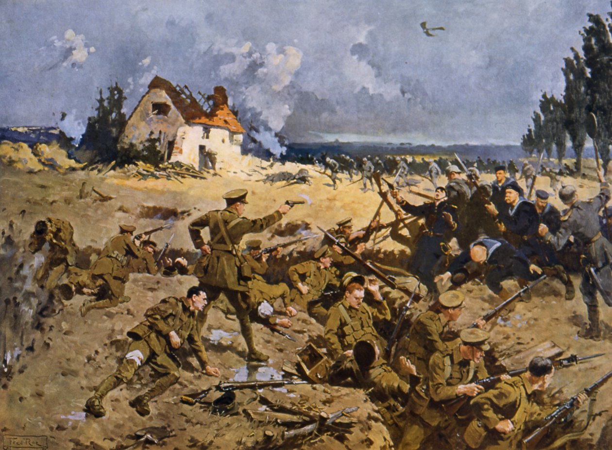 maj den ottende (olie på lærred) af Fred Roe