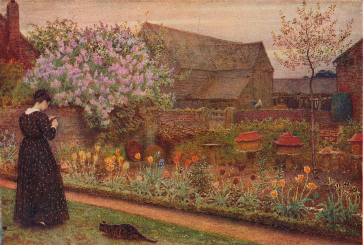 Den gamle gårdhave, 1871. af Fred Walker
