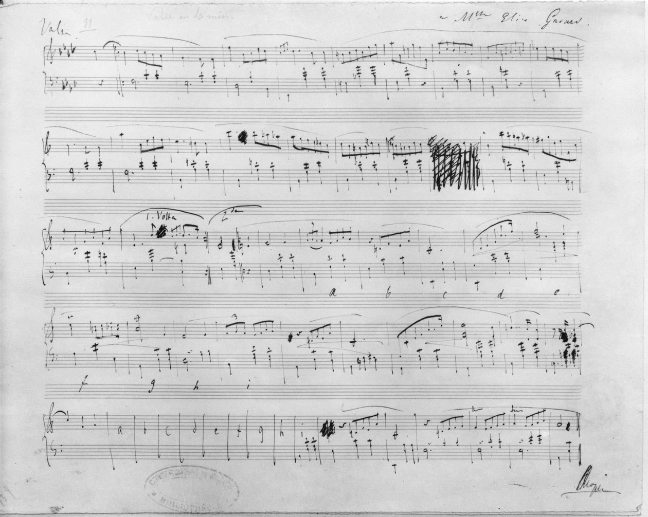 Ms.117, Vals i f-mol, opus 70, nummer 2, dedikeret til Elise Gavard af Frederic Chopin