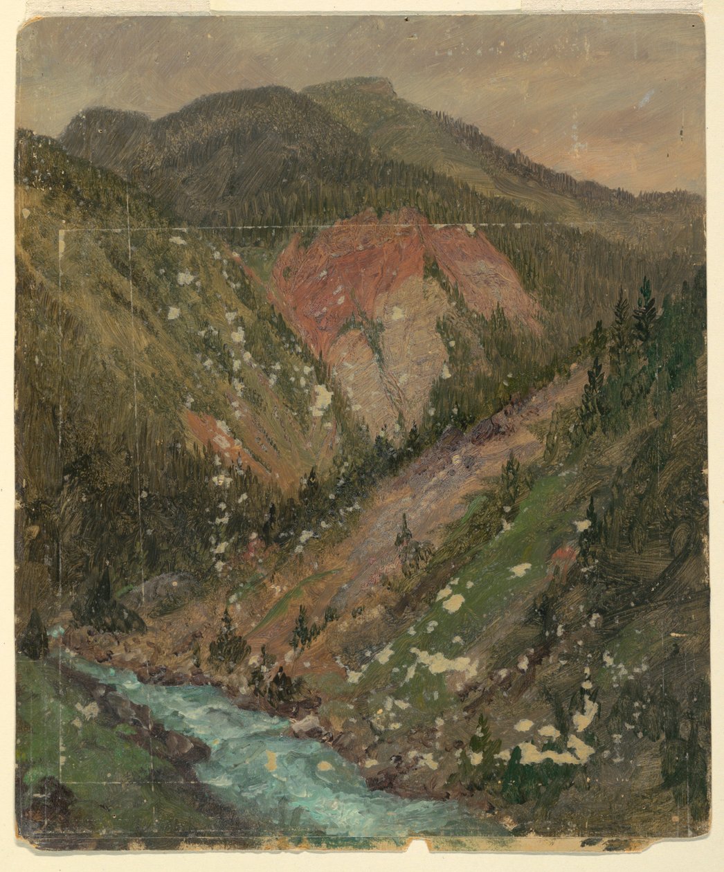 Alpinlandskab (Bayern eller Schweiz) af Frederic Edwin Church