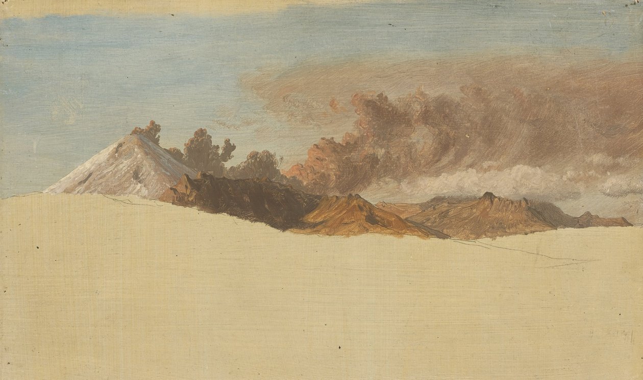 Cotopaxi set fra Ambato, Ecuador af Frederic Edwin Church