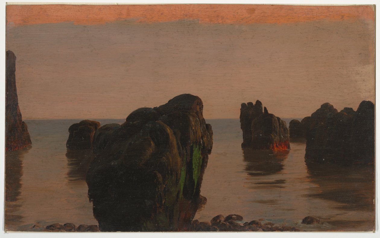 Tegning, Grand Manan Island, Canada, 1851-52 af Frederic Edwin Church