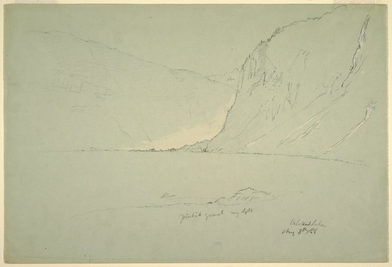 Tegning, Landskaber nær Østrig, 5. august 1868 af Frederic Edwin Church