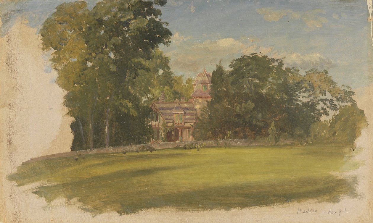 Hus i Hudson, New York af Frederic Edwin Church