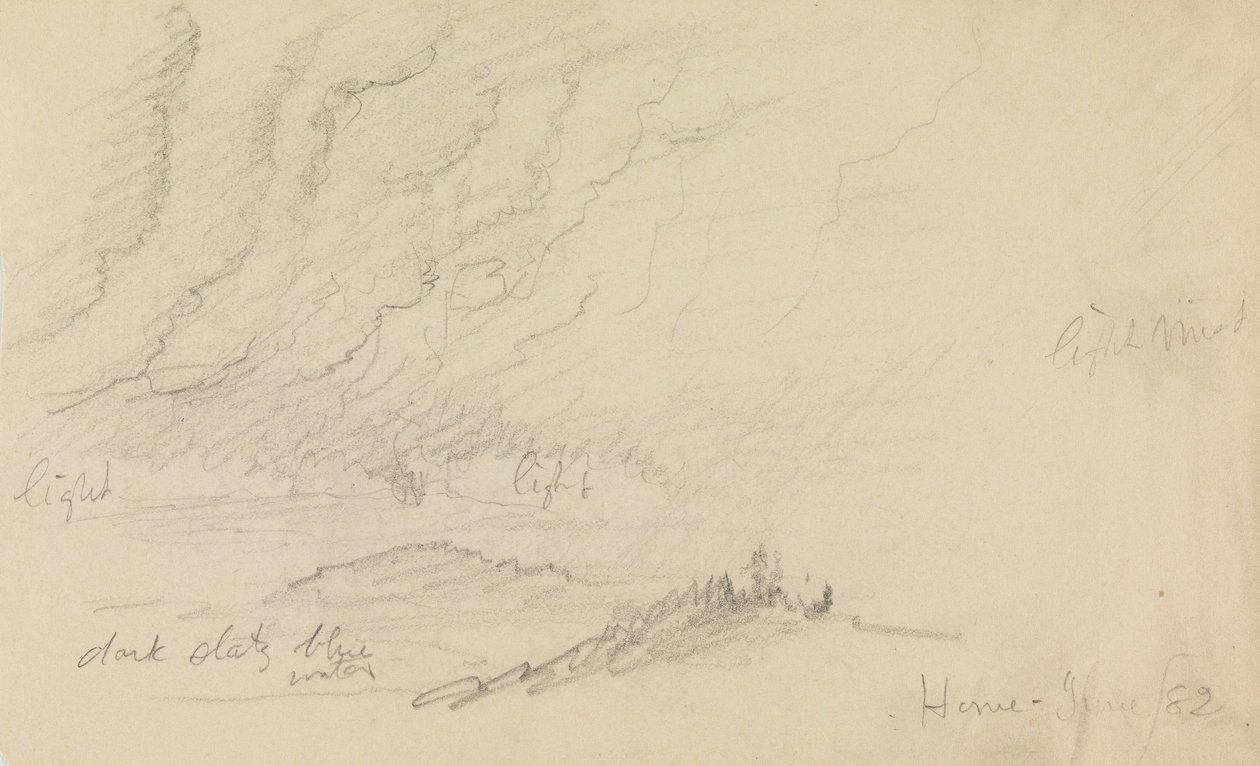 Tåge over floden og bakkerne af Frederic Edwin Church
