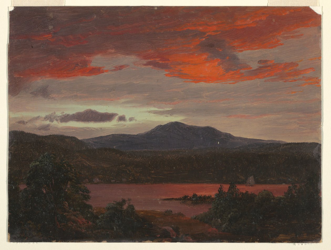 Mount Katahdin fra Katahdin -søen af Frederic Edwin Church