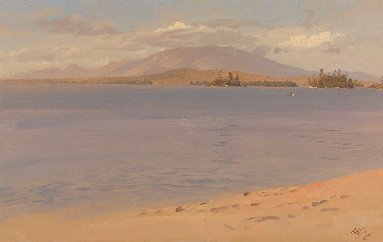 Mount Katahdin fra Lake Millinocket af Frederic Edwin Church
