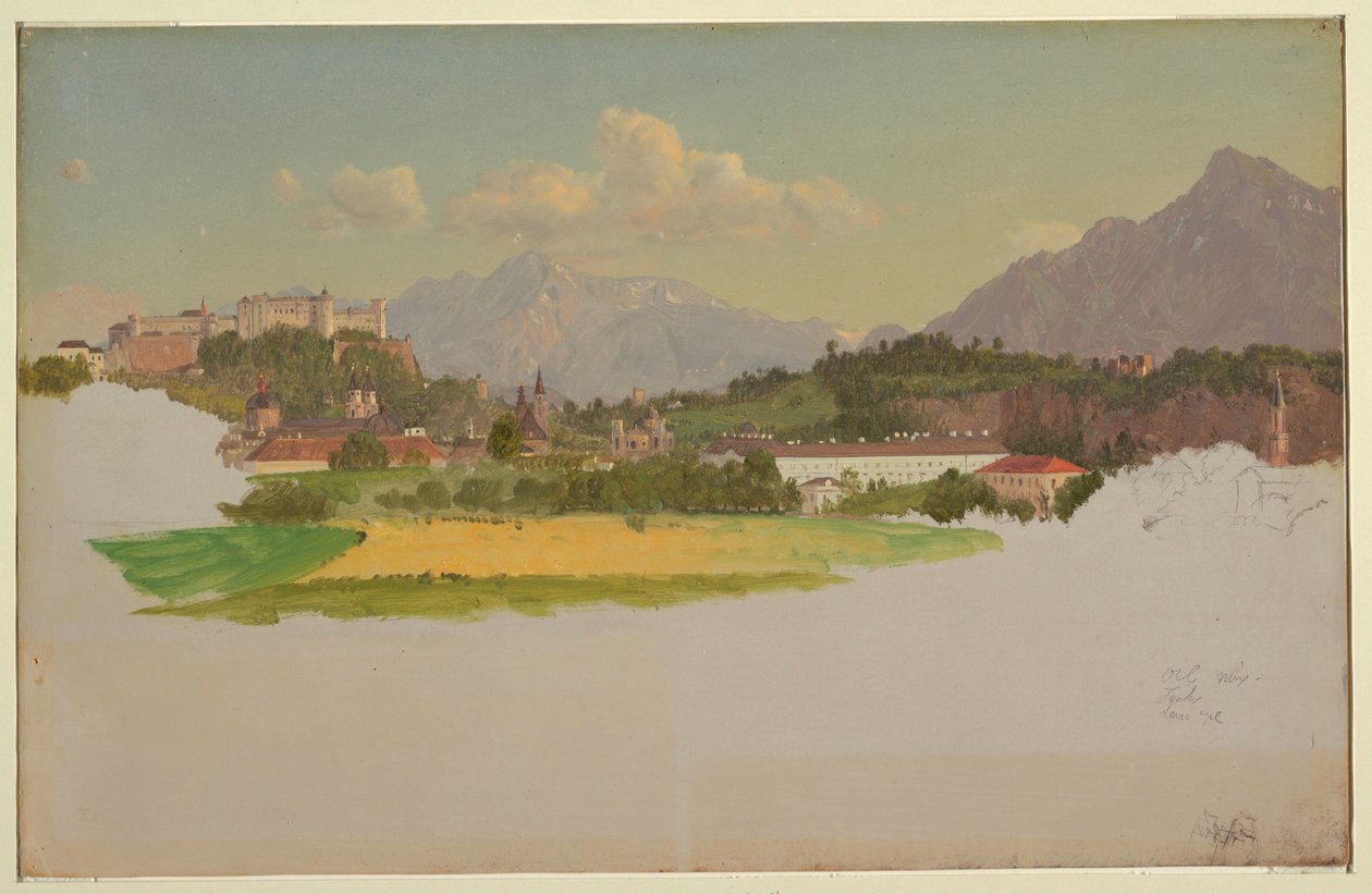 Salzburg, Østrig af Frederic Edwin Church