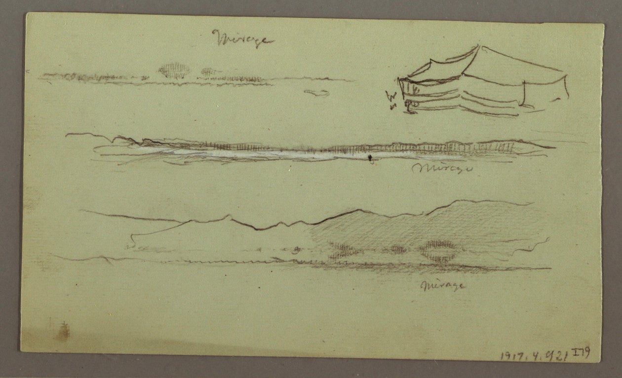 Undersøgelser af figurer om æsler og æsler af Frederic Edwin Church