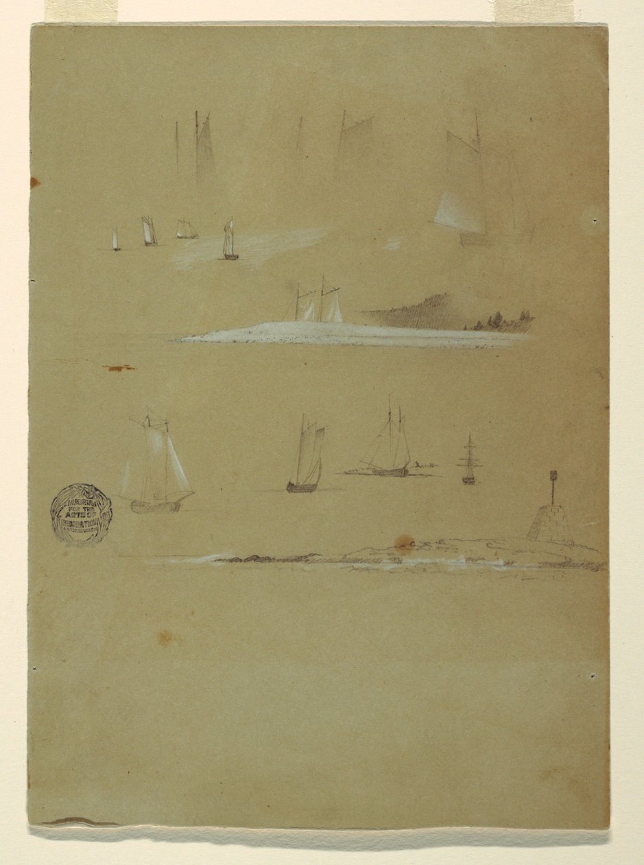 Undersøgelse af Schooners og Beacon Day Marker af Frederic Edwin Church