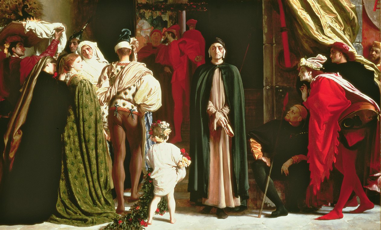 Dante i eksil, 1864 af Frederic Leighton