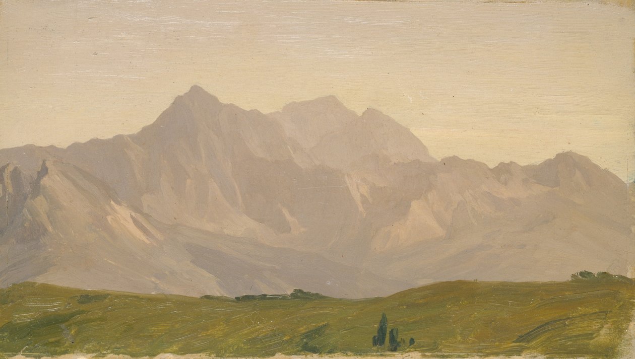 Monte Croce (olie på panel, monteret som tegning) af Frederic Leighton