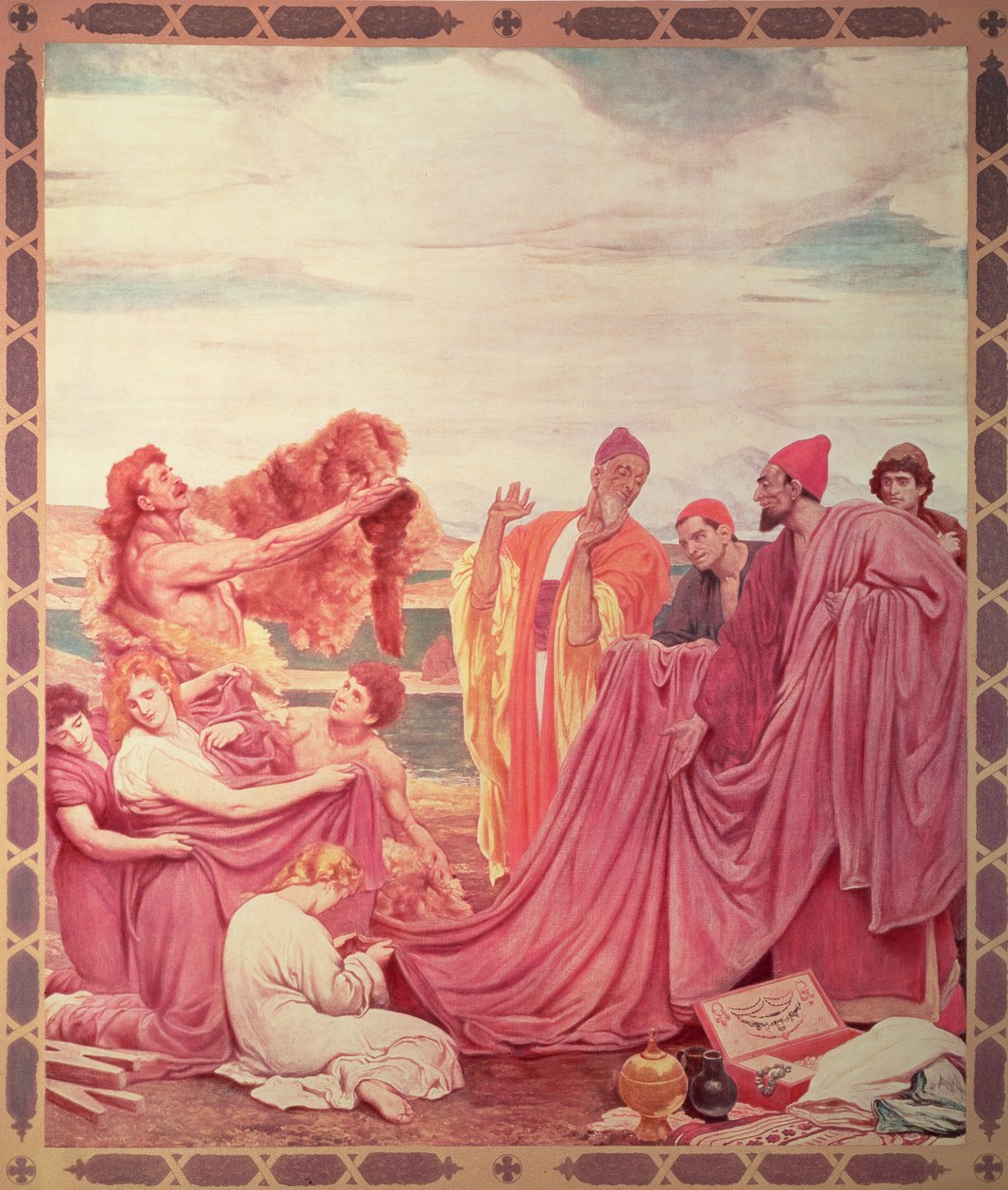 Fønikere, der handlede med de tidlige briter, kopi af et maleri i Royal Exchange, udgivet i 1895 (fotomekanisk proces) af Frederic Leighton