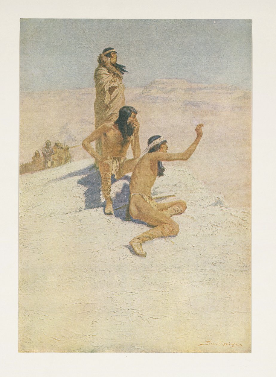 Cabeza de Vaca i ørkenen fra Colliers Weekly, pub.1906 af Frederic Remington