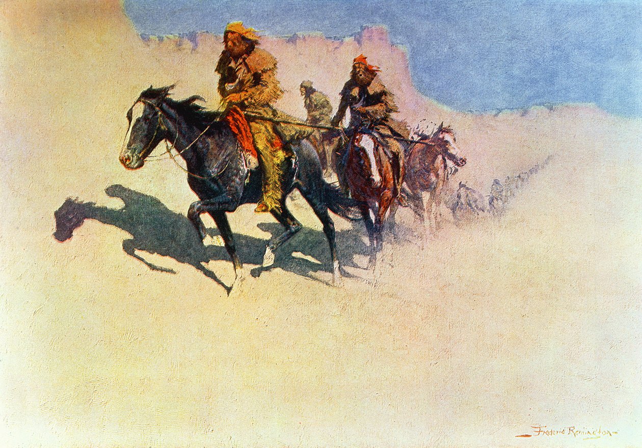 Jedediah Smith på vej over ørkenen fra Green River til de spanske bosættelser i San Diego, fra 