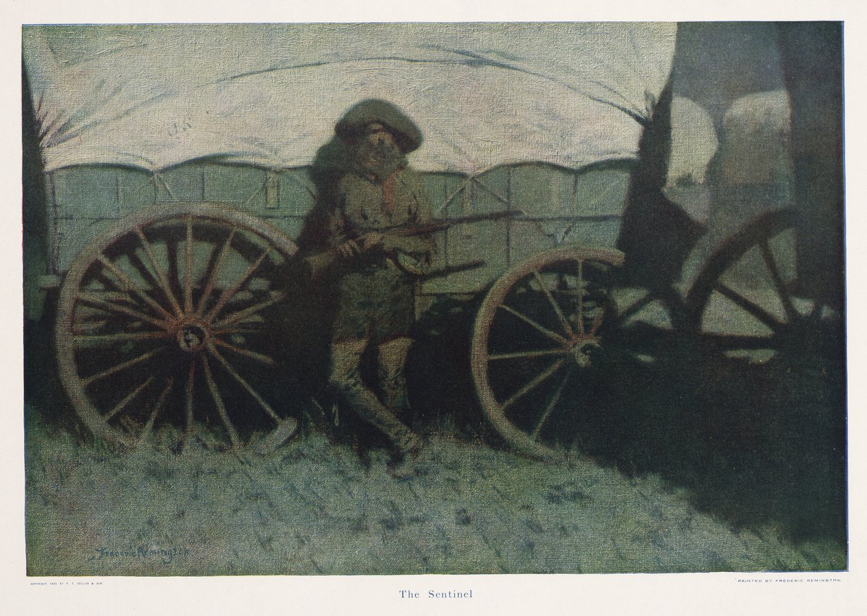The Sentinel, pub. 1909 af Frederic Remington