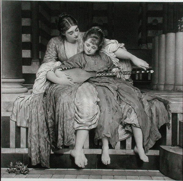 The Music Lesson, udgivet af The Fine Art Society af Frederic (after) Leighton