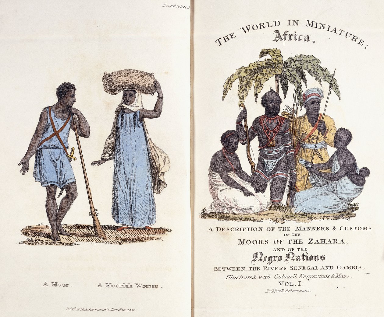 Illustrated frontispiece and titlepage of Volume I of 