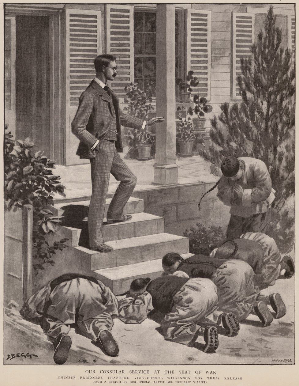 Vores konsulære tjeneste på krigsskuepladsen (litografi) af Frederic (after) Villiers