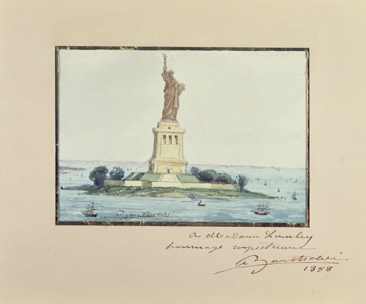 Frihedsgudinden, Bedloe Island, New York City, 1888 af Frederic Auguste Bartholdi
