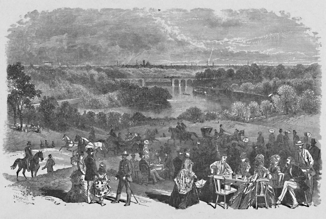 Udsigt fra Belmont Mansion, Fairmount Park, 1883 af Frederic B. Schell