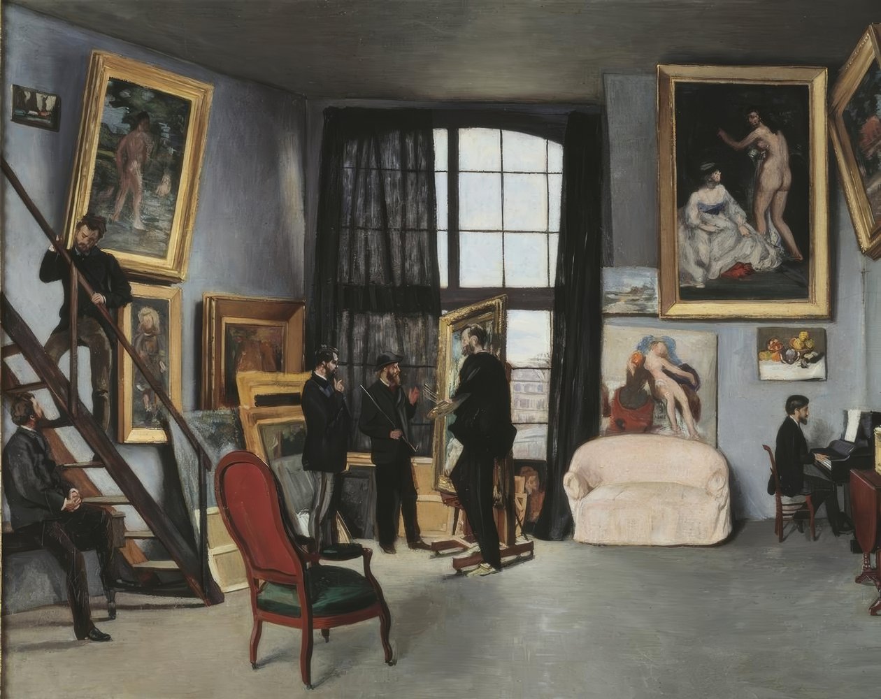 Bazille-værkstedet af Jean Frederic Bazille