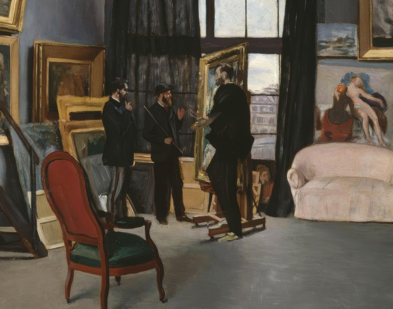 Bazille -værkstedet af Jean Frederic Bazille