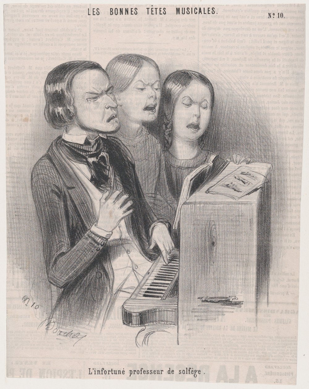 Den uheldige lærer i musikteori, 1840., 1840. af Frederic Bouchot