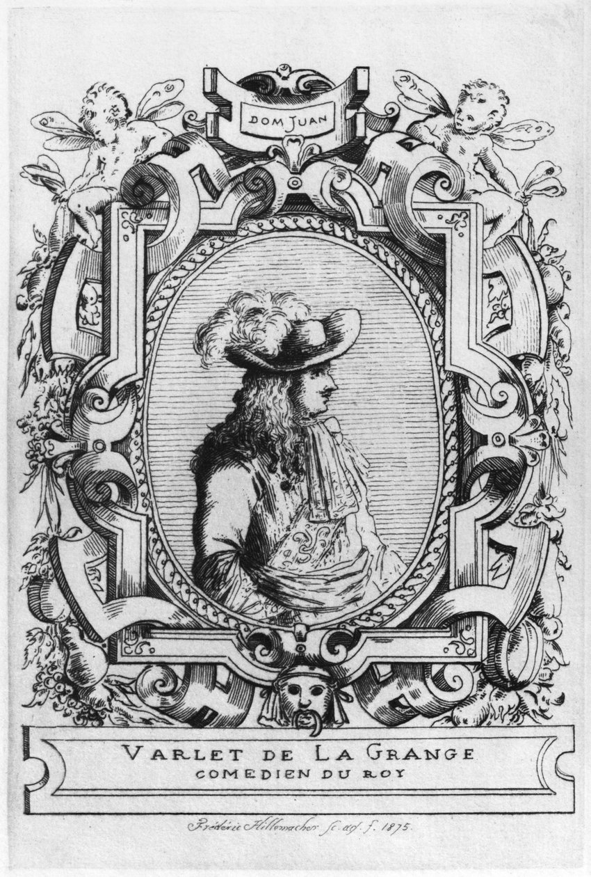 Charles Varlet, kendt som La Grange, i rollen som Dom Juan fra "Don Juan, or Le Festin de Pierre" af Jean-Baptiste Poquelin Moliere (1622-73) 1875 af Frederic Desire Hillemacher