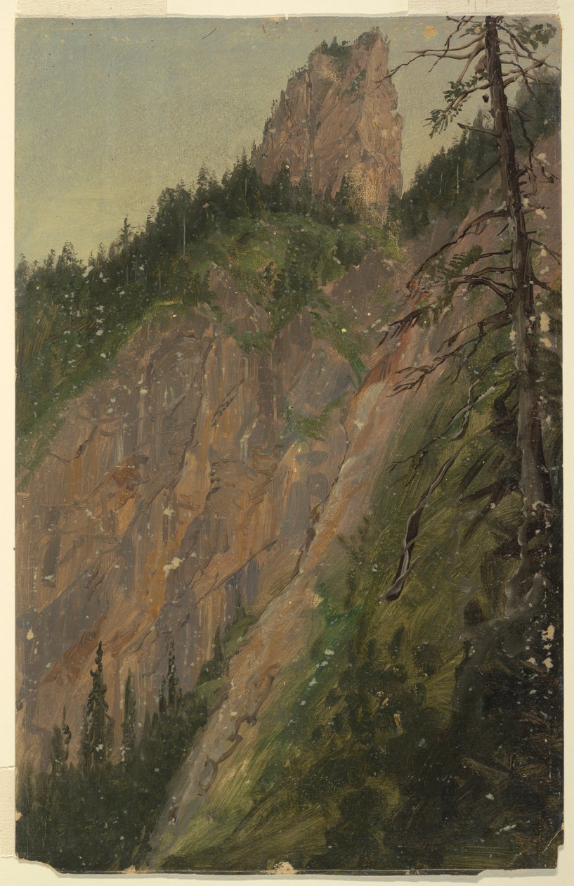Alpine landskab, Bayern eller Schweiz af Frederic Edwin Church