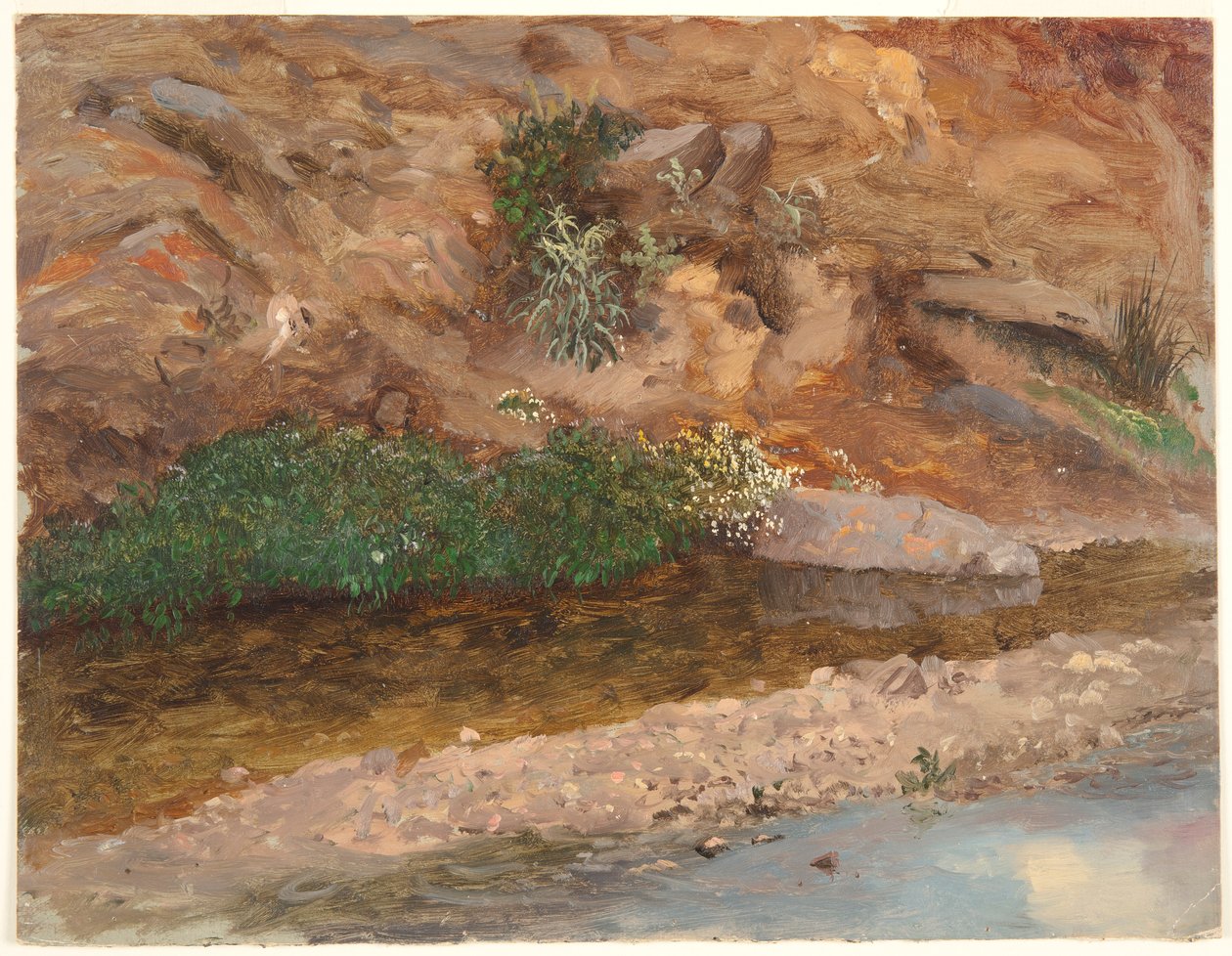 Bank of a Stream af Frederic Edwin Church