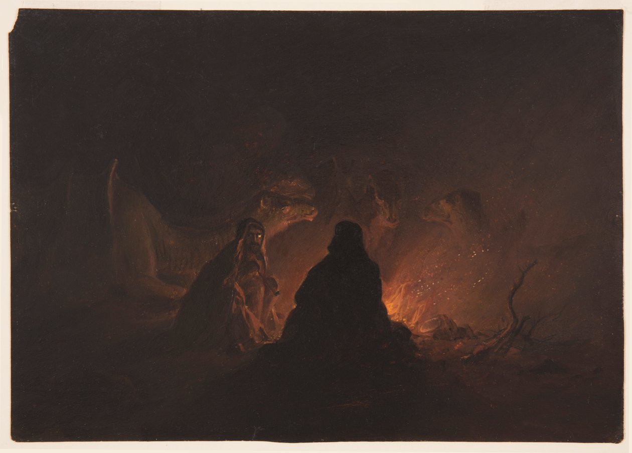Beduiner i lejren om natten af Frederic Edwin Church