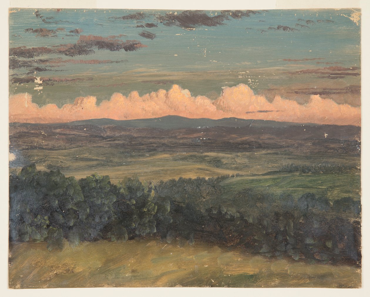 Catskills fra Hudson, New York af Frederic Edwin Church