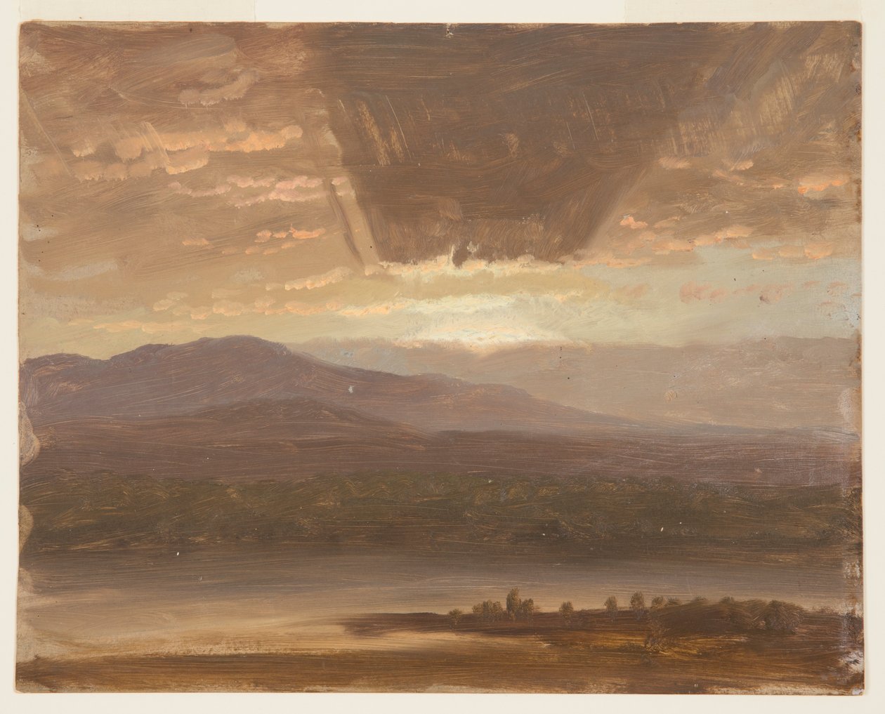 Catskills fra Hudson, New York af Frederic Edwin Church