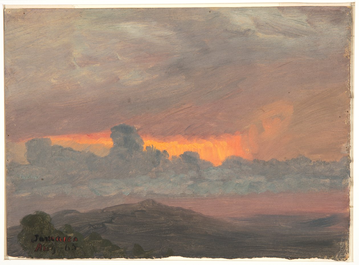 Overskyet solnedgang, Jamaica af Frederic Edwin Church