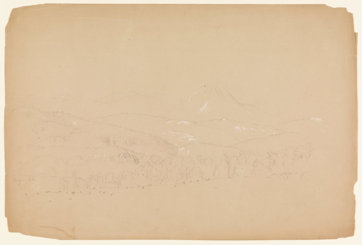 Fjern udsigt over Katahdin set fra vest af Frederic Edwin Church