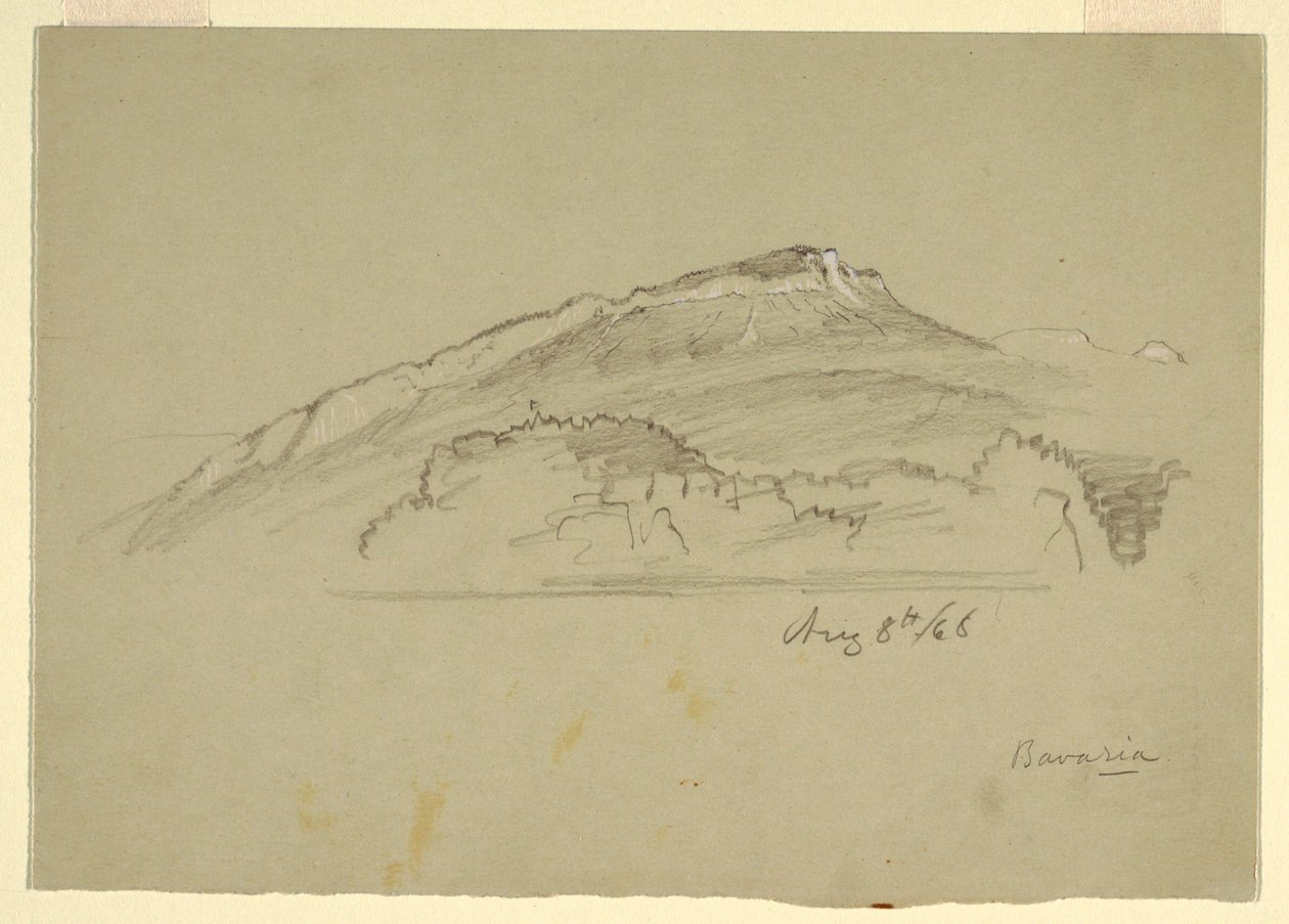 Tegning, Et træ, Bayern, 8. august 1868 af Frederic Edwin Church