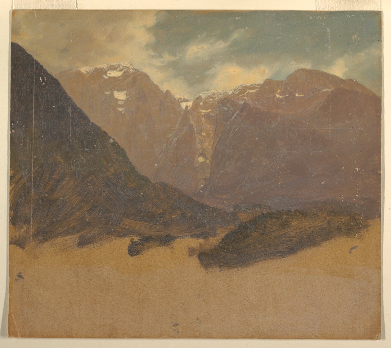 Tegning, Alpelandskab (Bayern eller Schweiz), 1868 af Frederic Edwin Church