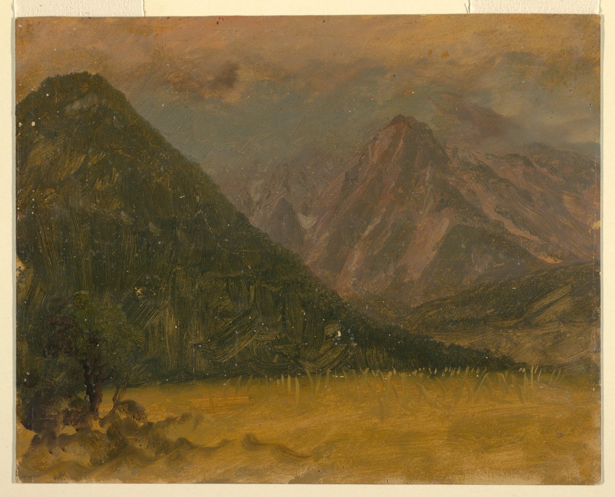 Tegning, Alpelandskab, Bayern eller Schweiz, 1868 af Frederic Edwin Church
