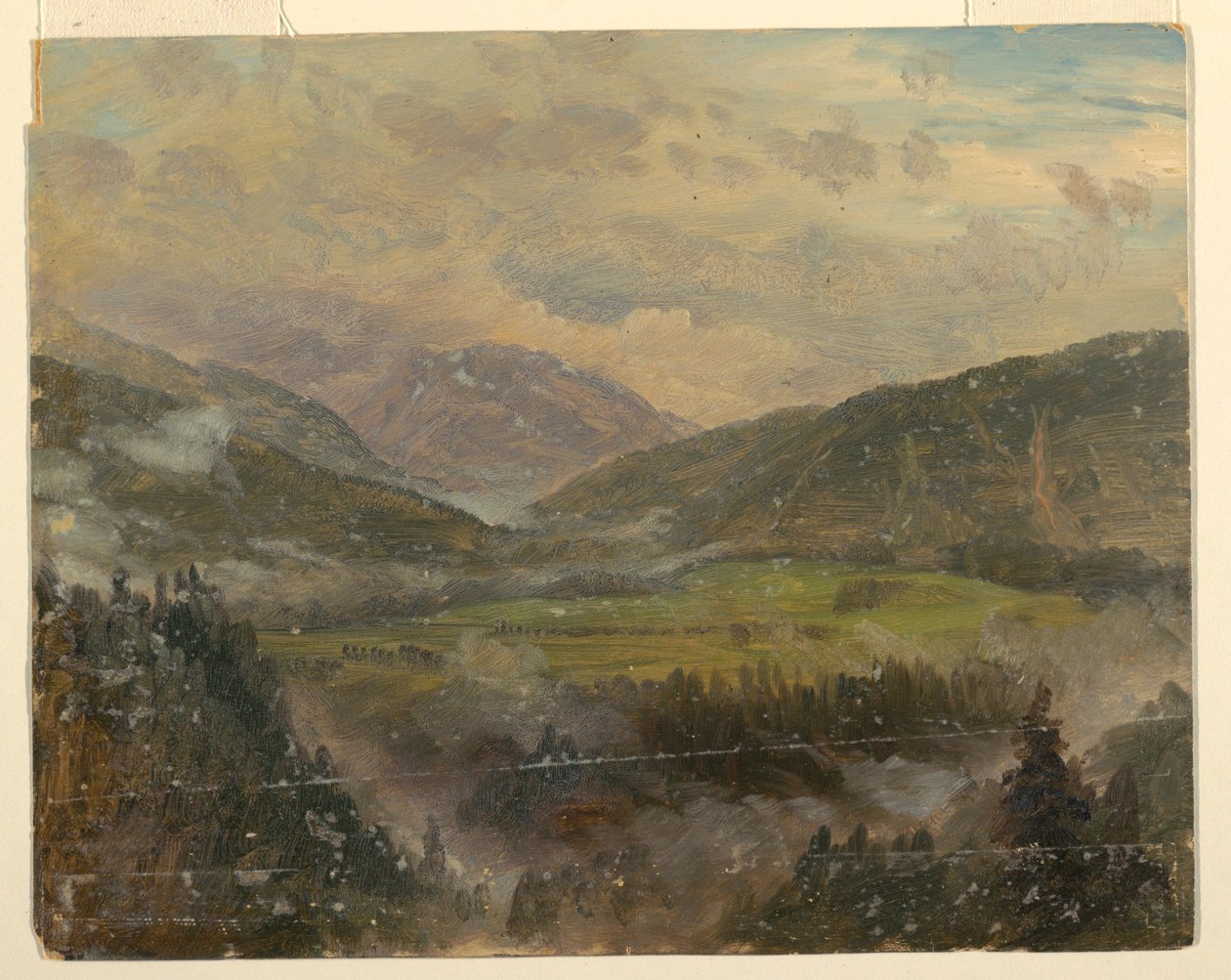 Tegning, Apline-landskab (Bayern eller Schweiz), 1868 af Frederic Edwin Church