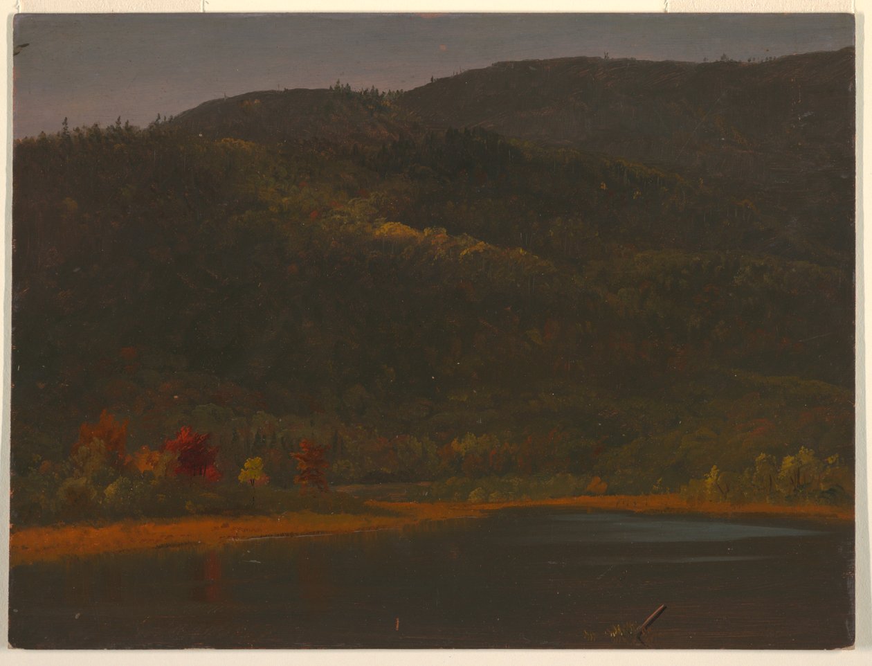Tegning, efterårslandskab, 1860-70 af Frederic Edwin Church