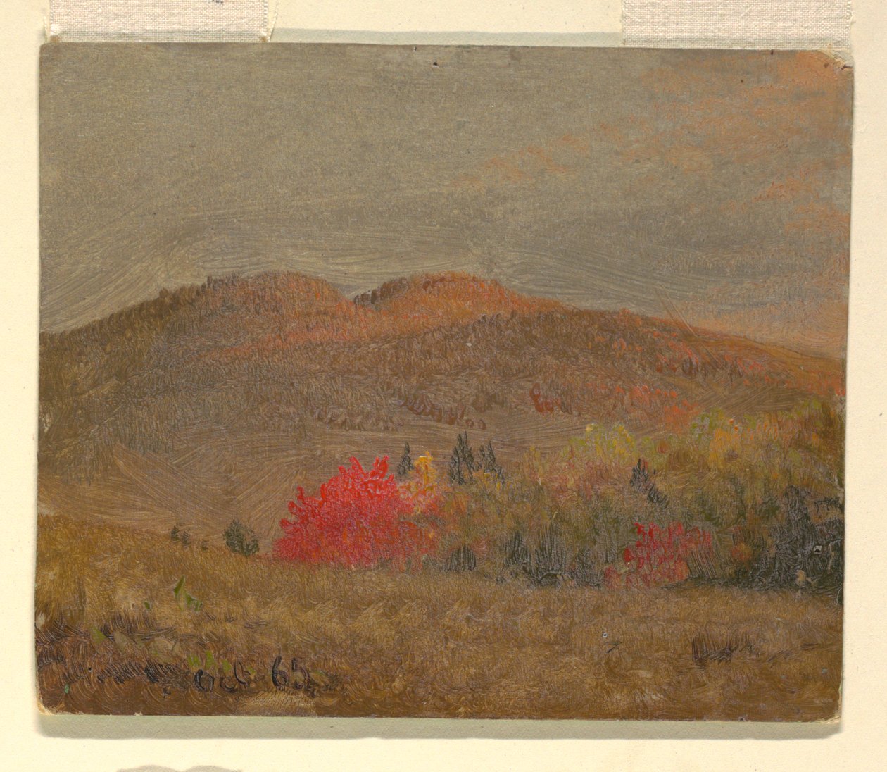 Tegning, Efterårslandskab (Vermont), 1865-70 af Frederic Edwin Church