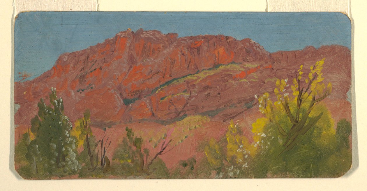 Tegning, Baalbek, mountaincur road, maj 1868 af Frederic Edwin Church